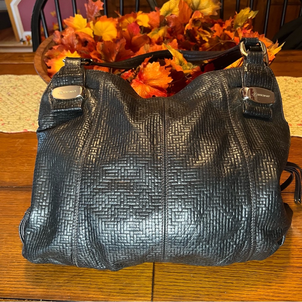 b. makowsky double strap satchel